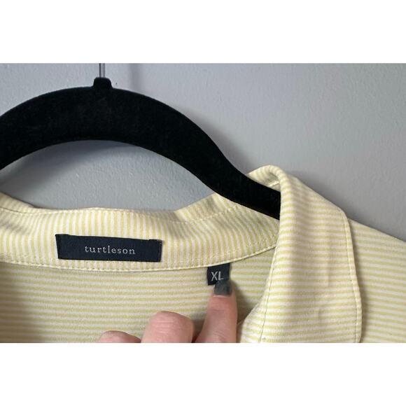 Turtleson Men’s Golf Polo Yellow Striped Size XL - Picture 2 of 9